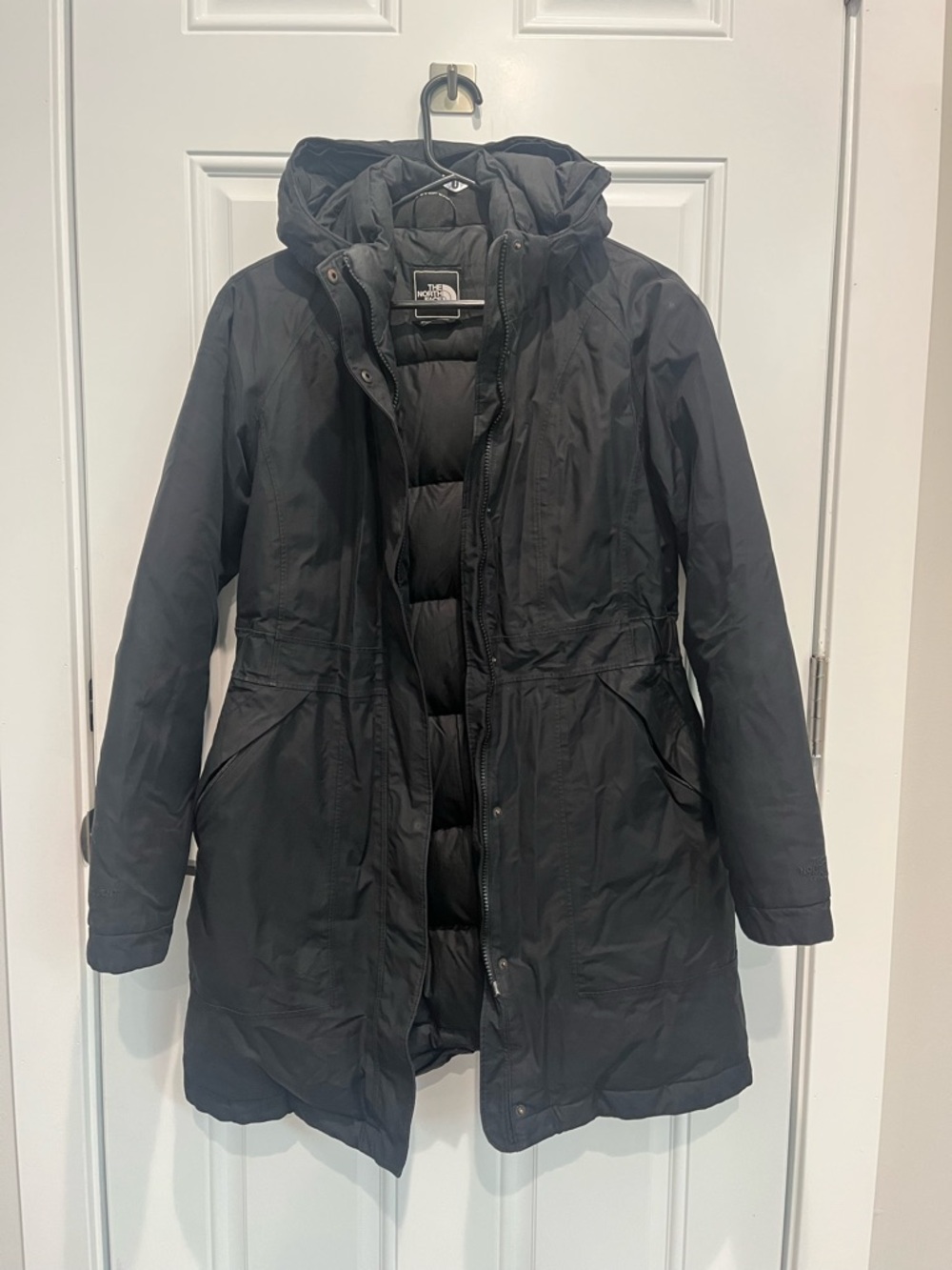 The North Face Women's Black Hooded Puffer Coat